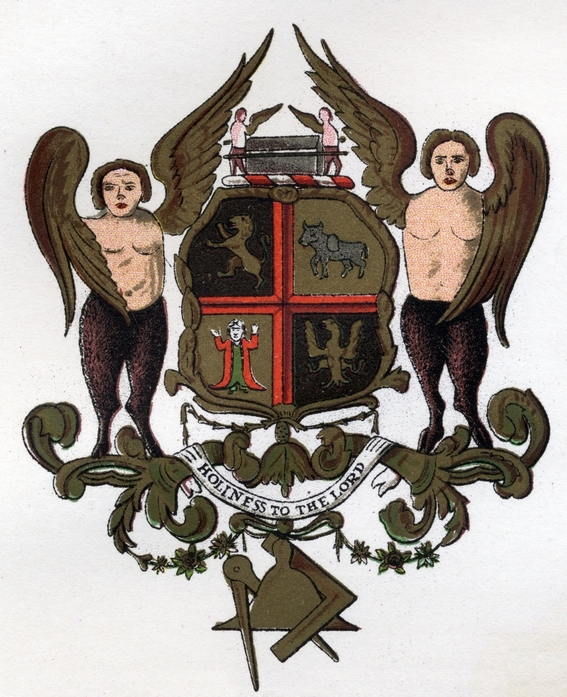 Masonic Arms Painted Panel In the Possession of W H Y Rylands Circa 1860 From the Book the History of Freemasonry Volume Poster Print, 26 x 32