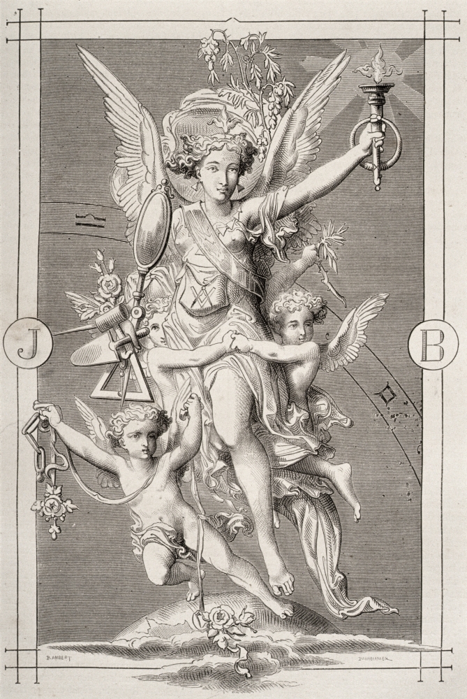 DPI1861853LARGE The Spirit of the Masons Engraved by Stephane Pannemaker 1847-1930 Poster Print, 22 x 34