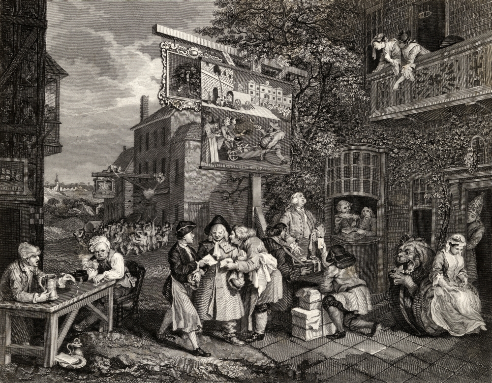 The Election Canvassing for Votes Engraved by T E Nicholson After Hogarth From the Works of Hogarth Published London 183 Poster Print, 32 x 24