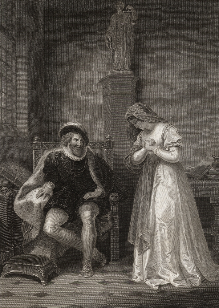 DPI1861887LARGE Engraving Dated 1797 by W. C. Wilson After W. Smirke Ra of Angelo & Isabella In Poster Print, 24 x 34