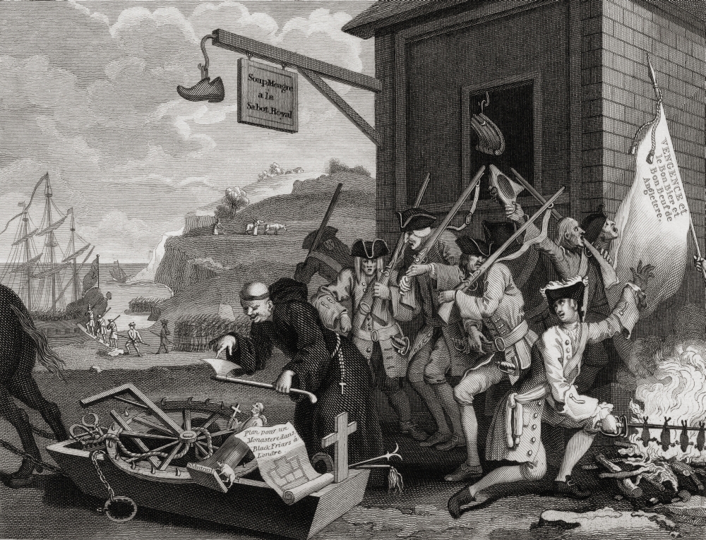 France Engraved by C Armstrong After Hogarth From the Works of Hogarth Published London 1833 Poster Print 16 x 12