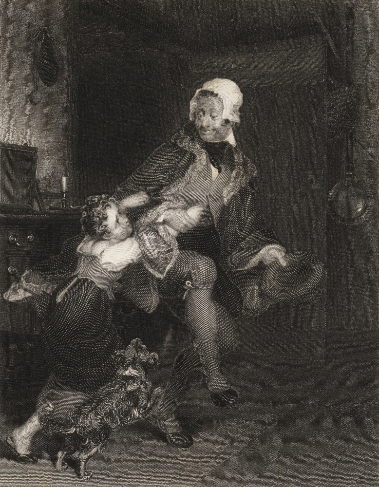 DPI1861884 The Bachelor Uncle Engraved by E. Finden After Painting by D. Wilkie Ra Poster Print, 12 x 16