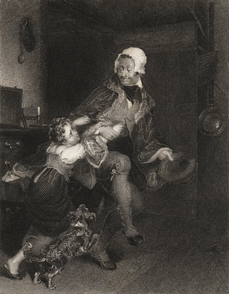 DPI1861884LARGE The Bachelor Uncle Engraved by E. Finden After Painting by D. Wilkie Ra Poster Print, 24 x 32