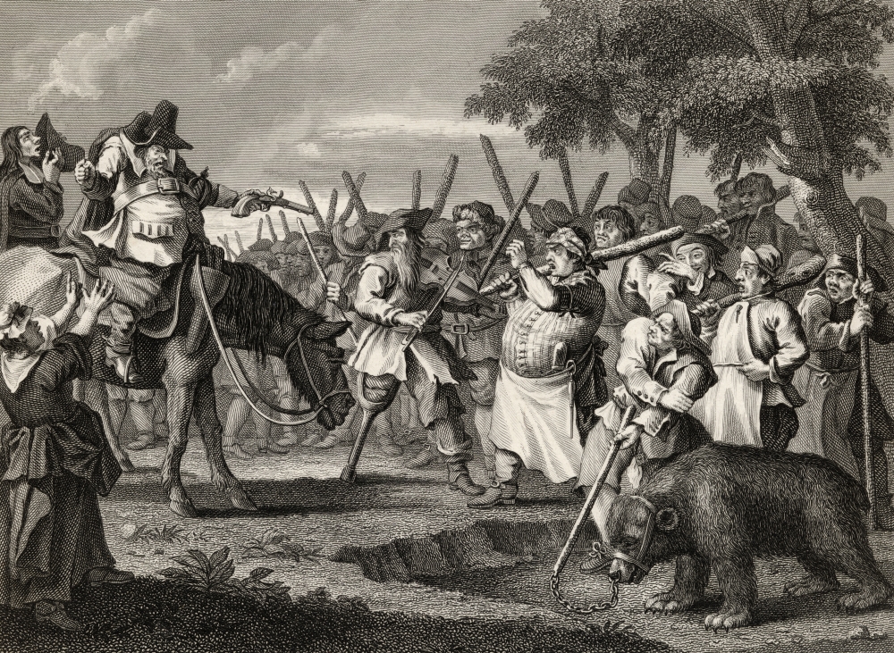 DPI1861980 Hudibras First Adventure Engraved by C Mottram After Hogarth From the Works of Hogarth Published London 1833 Poster Print, 17 x 12