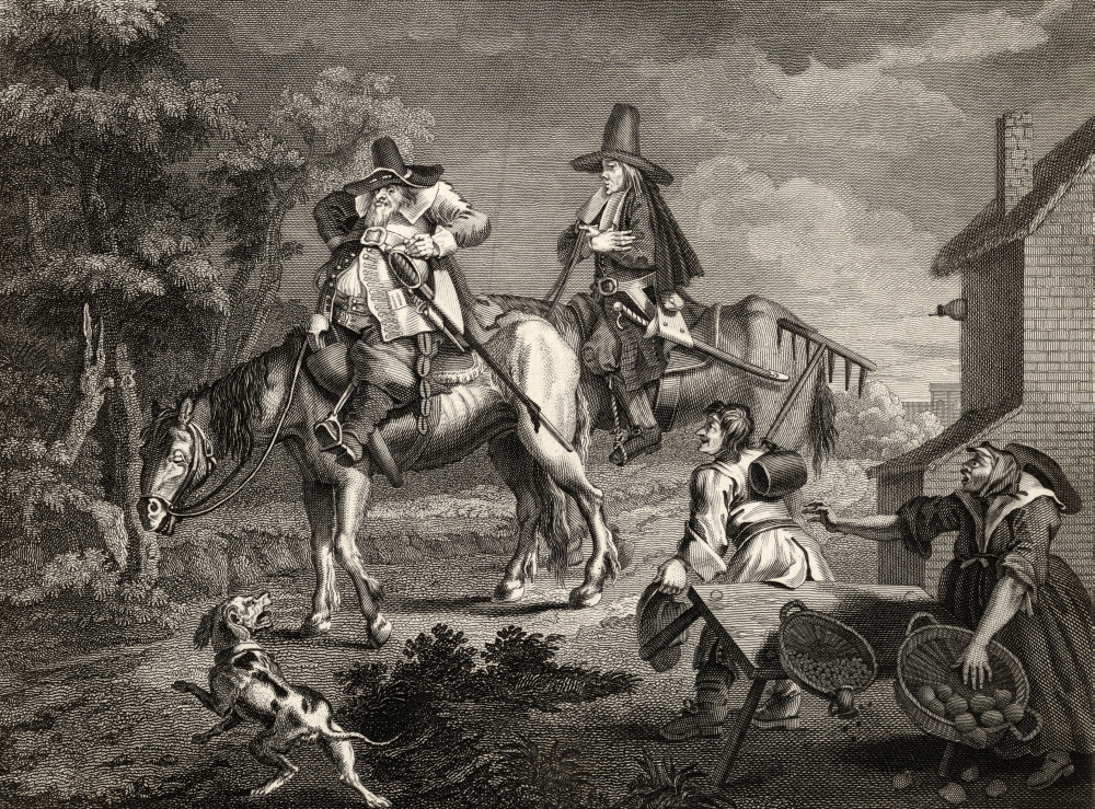 Hudibras the Manner How He Sallies Forth Engraved by C Armstrong After Hogarth From the Works of Hogarth Published Londo Poster Print, 34 x 24