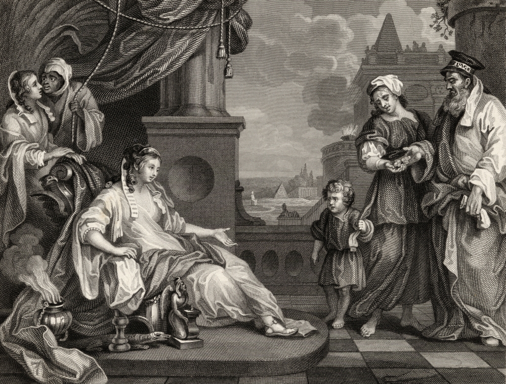 DPI1861970LARGE Moses Before Pharaohs Daughter From the Original by Hogarth From the Works of Hogarth Published London 1833 Poster Print, 32 x 24