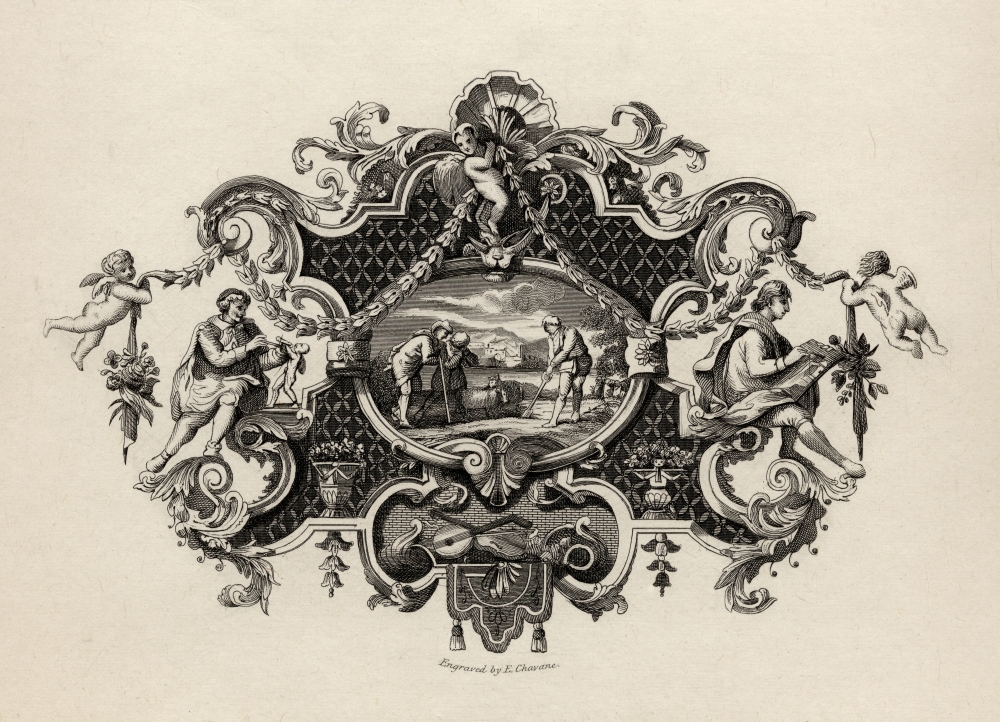 DPI1862154LARGE Impression From A Silver Tankard Designed by Hogarth From the Works of Hogarth Published London 1833 Poster Print, 34 x 24