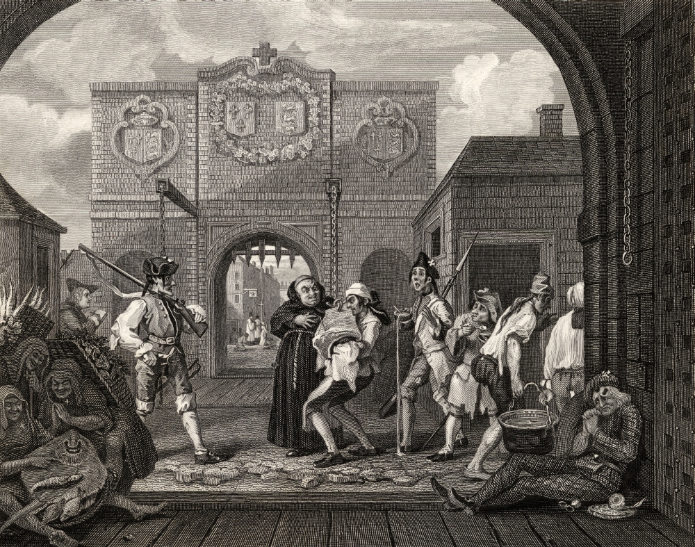 Gate of Calais O the Roast Beef of Old Engalnd From the Original Picture by Hogarth From the Works of Hogarth Published Poster Print, 32 x 26