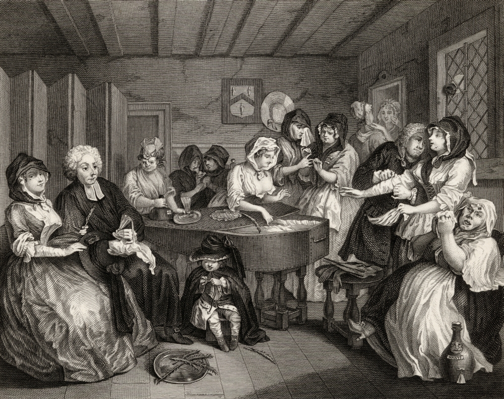 DPI1862145 The Harlots Progress the Funeral From the Original Picture by Hogarth From the Poster Print, 16 x 13