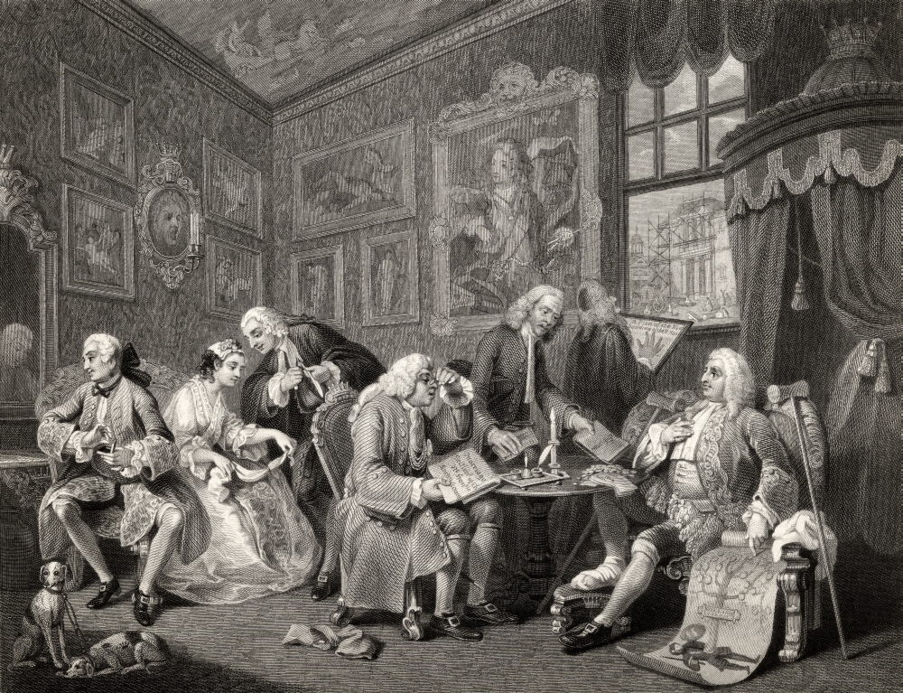 DPI1861961 Marriage A La Mode the Contract From the Original by Hogarth From the Works of Hogarth Published London 1833 Poster Print, 16 x 12