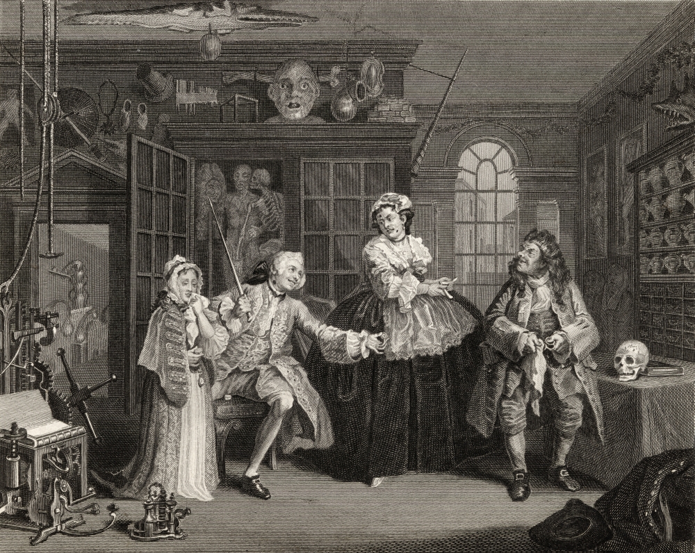Marriage A La Mode Scene with the Quack From the Original Picture by Hogarth From the Works of Hogarth Published London Poster Print - 16 x 13