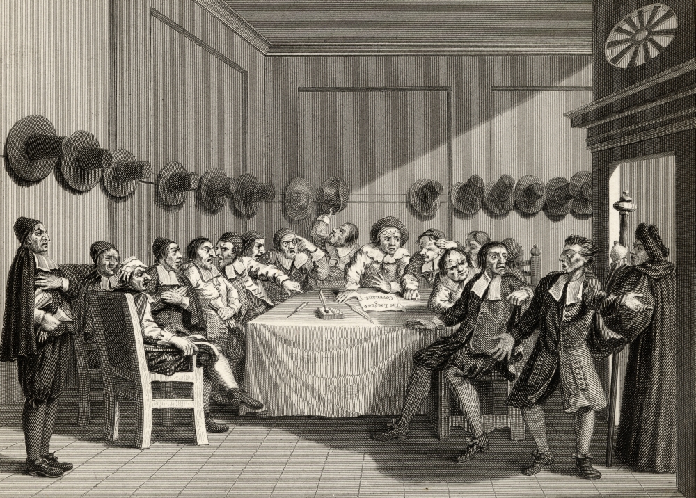 DPI1862164LARGE Hudibras the Committee Engraved by C Mottram After Hogarth From the Works of Hogarth Published London 1833 Poster Print, 34 x 24