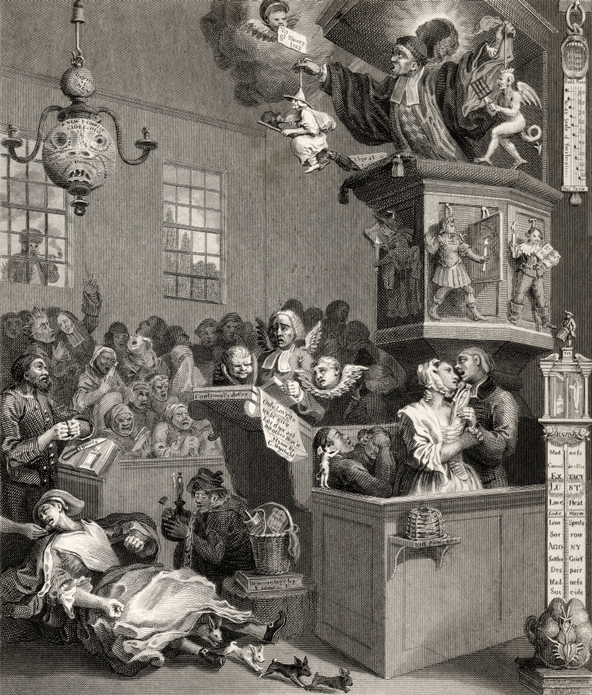 Credulity Superstition & Fanaticism Engraved by C Mottram After Hogarth From the Works of Hogarth Published London 183 Poster Print, 26 x 30