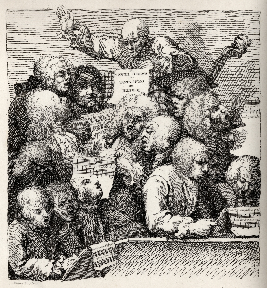The Chorus From the Original Picture by Hogarth From the Works of Hogarth Published London 1833 Poster Print, 28 x 30