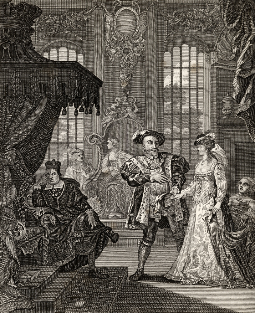 DPI1862183 Henry the Eighth & Anna Boleyne Engraved by T Cooke After Hogarth From the Poster Print, 13 x 16