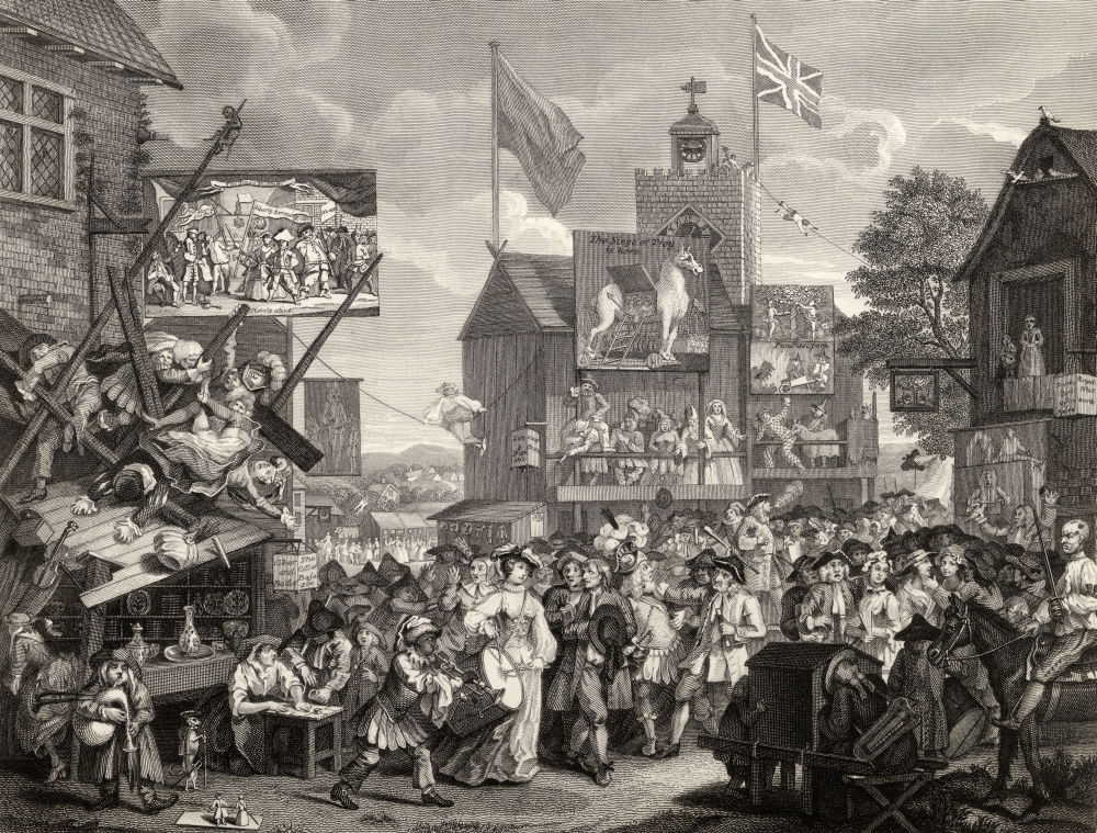 DPI1862189LARGE Southwark Fair Engraved by T Phillibronm After Hogarth From the Works of Hogarth Published London 1833 Poster Print, 32 x 24