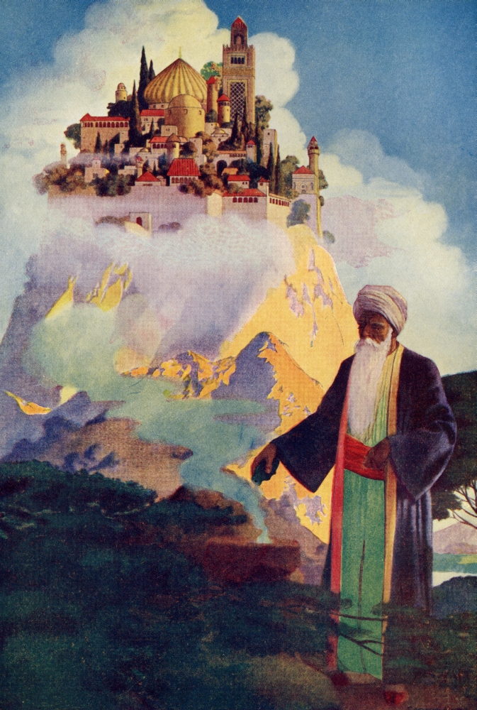 On the Summit of the Hill Stands One of the Most Delectable Palaces Illustration by George Hood 1869 to 1949 From Legen Poster Print, 12 x 18
