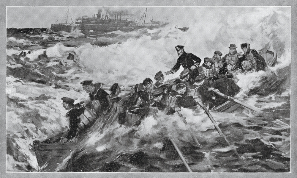 The Rescue of the Princess Royal & Her Family From the Book the Year 1912 Illustrated Published London 1913 Poster Print - 18 x 11