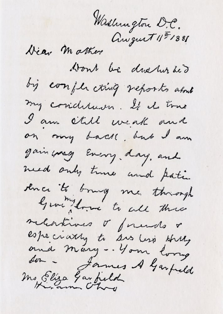 Letter From James Abram Garfield 1831 to 1881 20th President of the United States to His Mother From Log Cabin to White Poster Print - 24 x 34