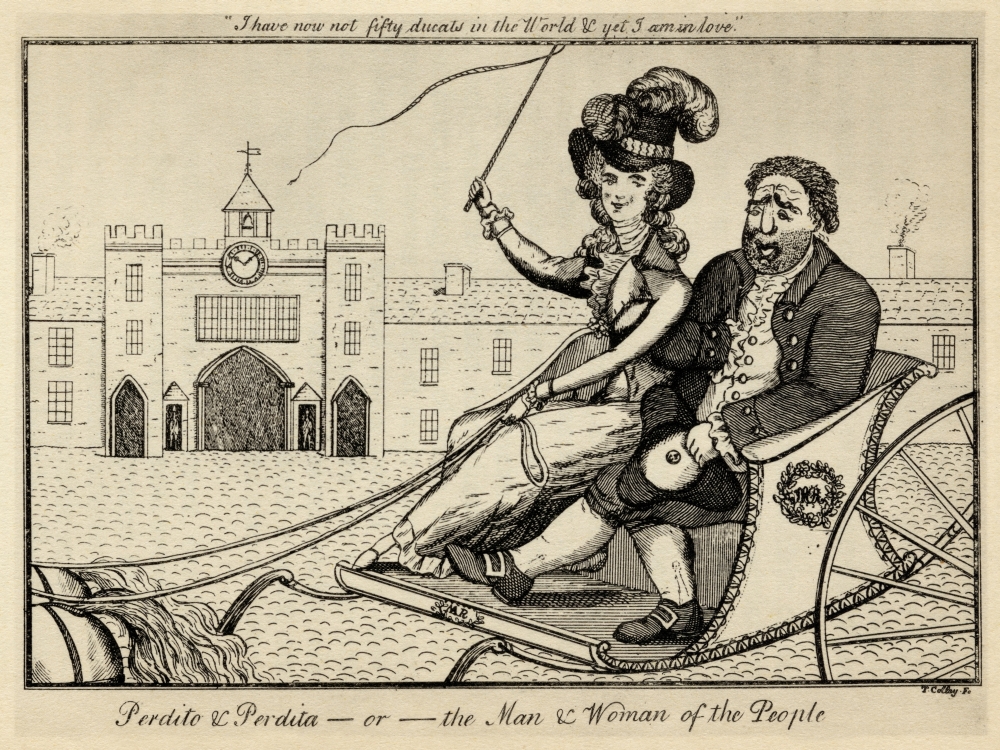 Perdito & Perdita or the Man & Woman of the People A Contemporary Satirical Cartoon Concerning Perdito the Prince of Poster Print, 32 x 24
