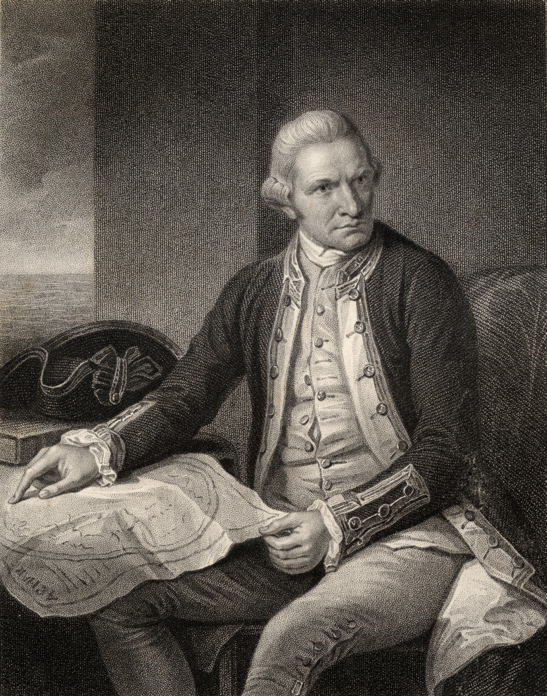 Captain James Cook 1728 to 1779 British Naval Commander Navigator & Explorer Engraved by W Holl After N Dance From the Poster Print, 12 x 16