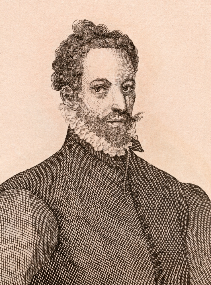Anthonis Mor Van Dashorst Circa 1516-19 - 1576 or 77 Dutch Painter From 75 Portraits of Celebrated Painters From Authent Poster Print, 24 x 34