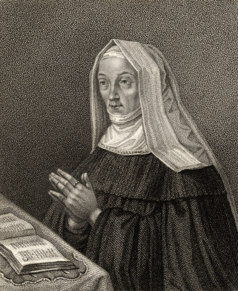 Margaret Countess of Richmond & Derby 1443 to 1509 Mother of English King Henry Vii Engraved by Gerimia From the Book Poster Print, 13 x 16