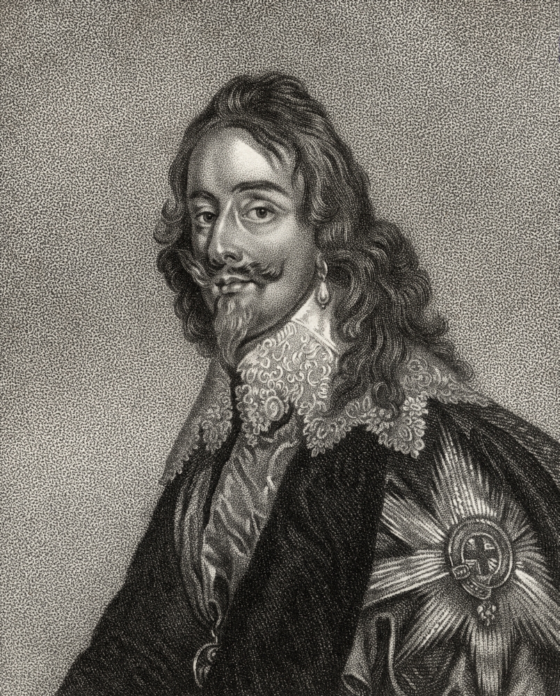 Charles I of England 1600 1649 King of England Scotland Wales & Ireland Engraved by Bocquet From the Book A Catalogue Poster Print, 26 x 32