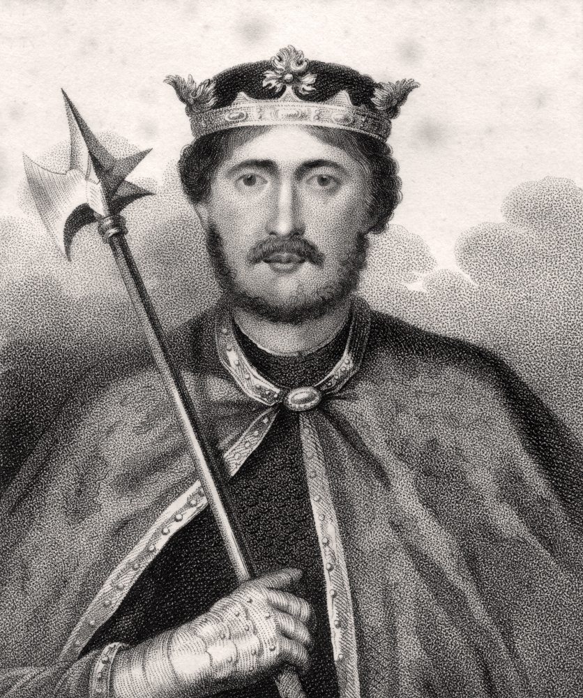 Richard I Aka Richard the Lionheart English Monarch 1157-1199 Engraved by Bocquet From the Book A Catalogue of the Royal Poster Print, 26 x 32