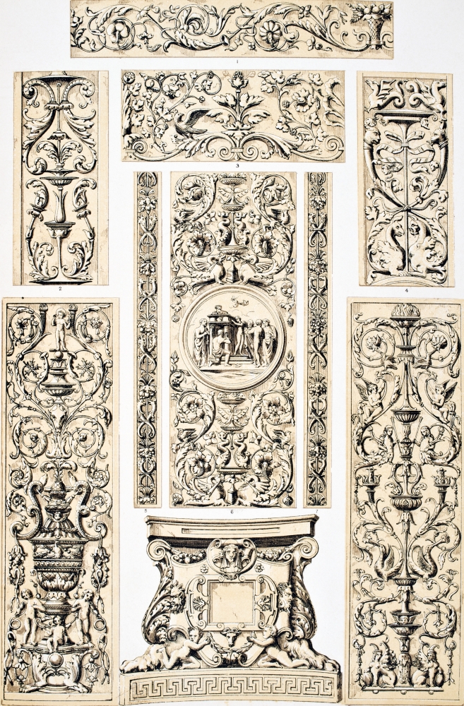 DPI1862575LARGE Renaissance No 3 Plate Lxxvi From the Grammar of Ornament by Owen Jones Published by Day & Son London 1865 Poster Print, 22 x 36