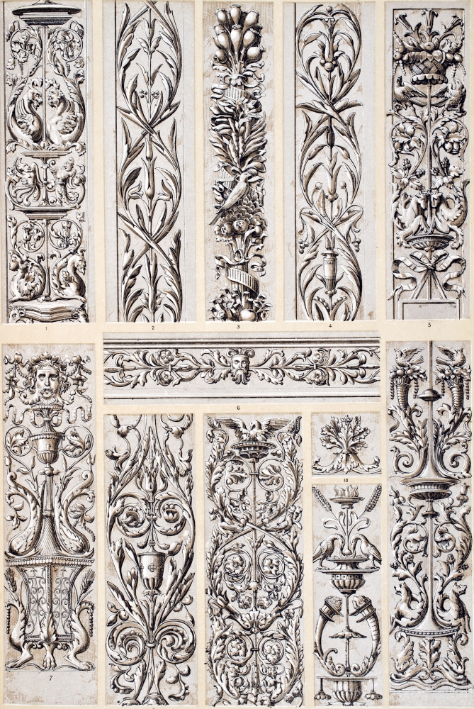 Renaissance No 2 Plate Lxxv From the Grammar of Ornament by Owen Jones Published by Day & Son London 1865 Poster Print 12 x 18