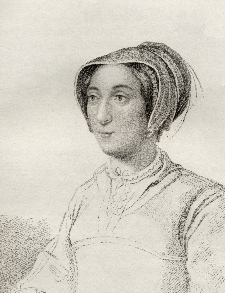 Elizabeth Cooke Lady Russell Lady Hoby 1528 - 1609 Engraved by Rivers From the Book A Catalogue of Royal & Noble Autho Poster Print, 12 x 16