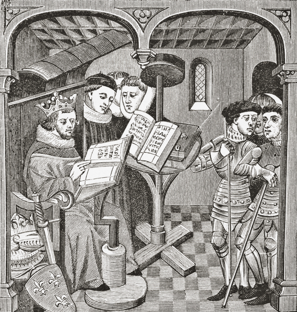 DPI1862869LARGE King Robert Son of Hugh Capet Composing Sequences & Responses In Latin. Poster Print, 28 x 30