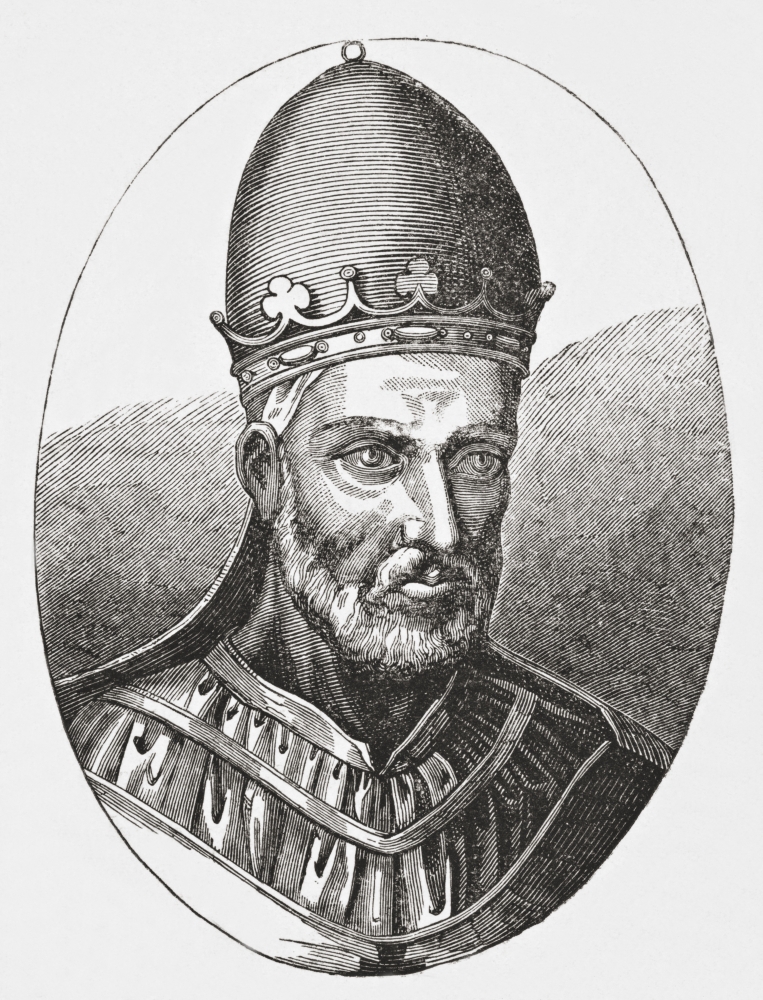 Pope Honorius Iii 1148 1227 Born Cencio Who Exhorted Louis Viii to Undertake Poster Print