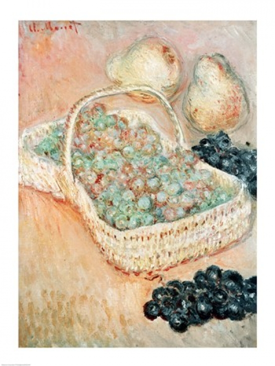 Picture of Posterazzi BALXIR205447 The Basket of Grapes 1884 Poster Print by Claude Monet - 18 x 24 in.