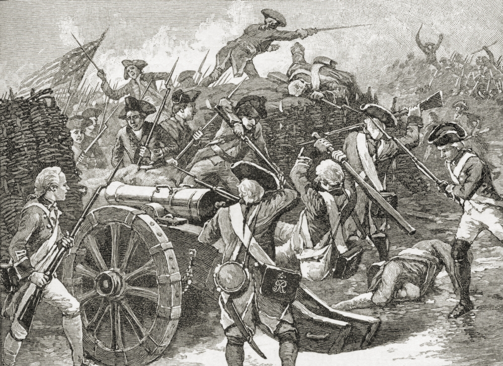 DPI1862956 Capture of A Redoubt At Yorktown 1781. From the Book A Brief History of the Poster Print, 17 x 12