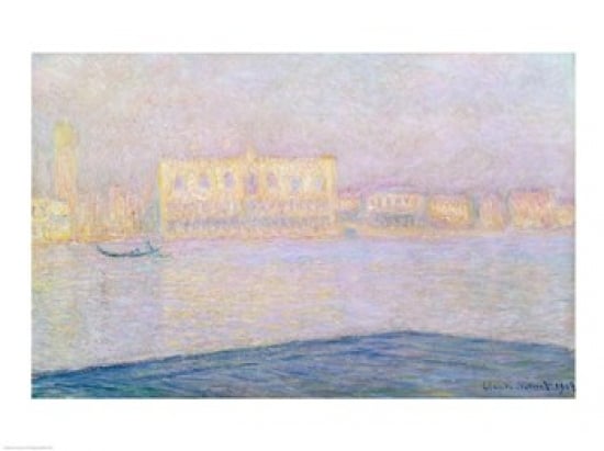 Picture of Posterazzi BALXIR213796LARGE The Ducal Palace From San Giorgio 1908 Poster Print by Claude Monet - 36 x 24 in. - Large