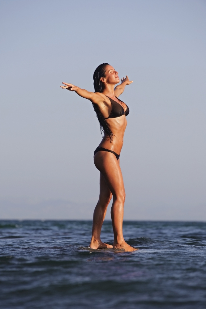 DPI1864176LARGE Woman Standing on the Water Poster Print, 24 x 38