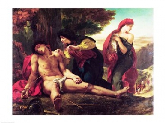 St. Sebastian 1836 Poster Print by Eugene Delacroix - 36 x 24 in. - Large