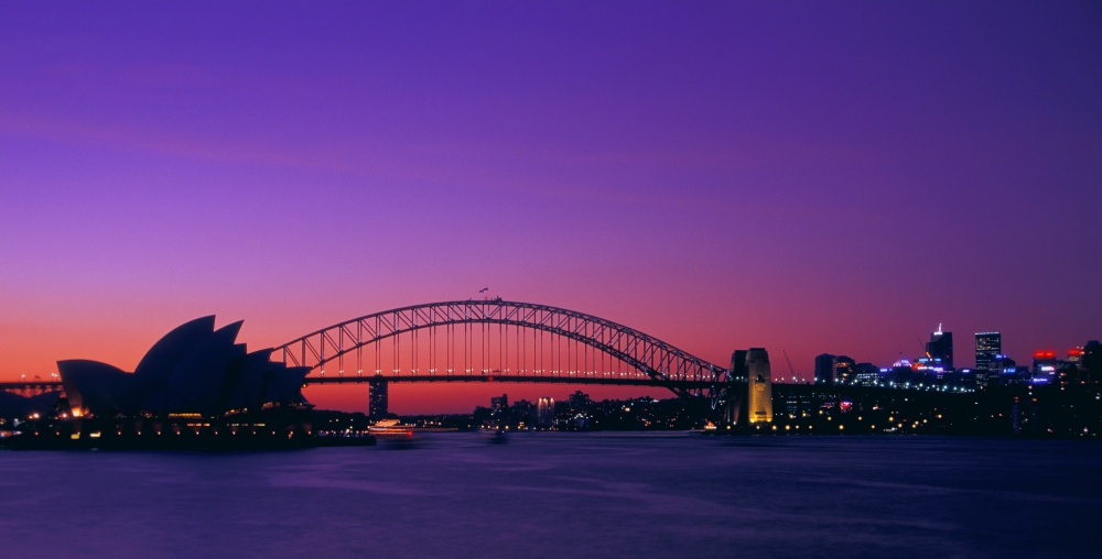 Sydney Opera House Viewed From Across Water Poster Print, 20 x 10