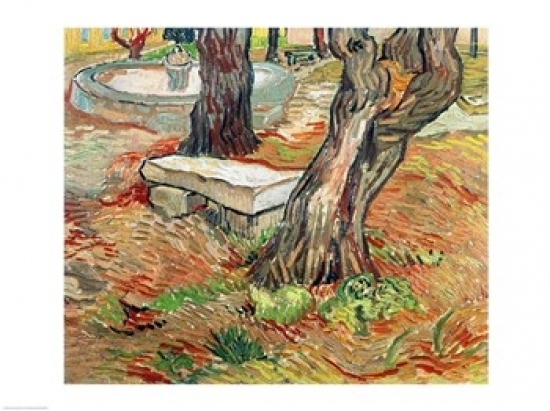 The Bench at Saint-Remy 1889 Poster Print by Vincent Van Gogh - 36 x 24 in. - Large