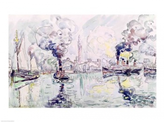 Picture of Posterazzi BALXIR243745LARGE Cherbourg 1931 Poster Print by Paul Signac - 36 x 24 in. - Large