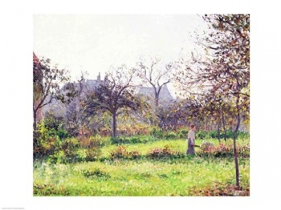 Picture of Posterazzi BALXIR244985LARGE Morning Sun Autumn Eragny 1897 Poster Print by Camille Pissarro - 36 x 24 in. - Large