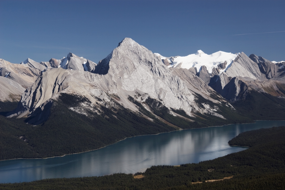 DPI1866792LARGE Jasper National Park Alberta Canada - Maligne Lake & Mountains Poster Print, 38 x 24