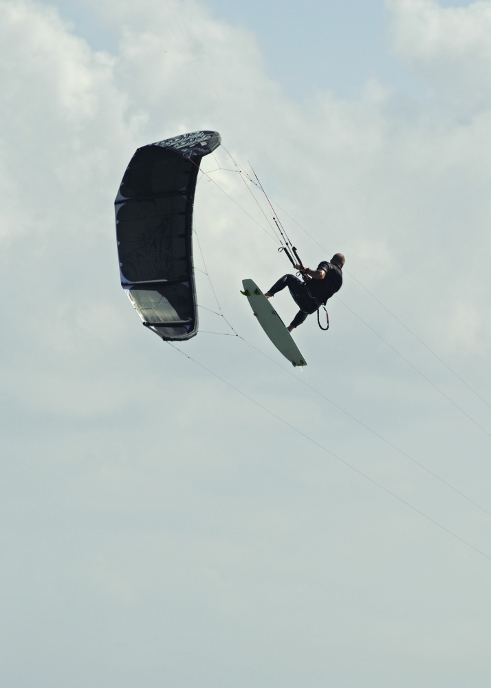 Kitesurfer In Mid-Air Poster Print - 13 x 18