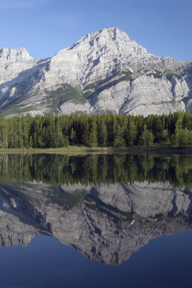 DPI1867295LARGE Wedge Pond Mount Kidd Kananskis Country Alberta Canada Poster Print, 24 x 38