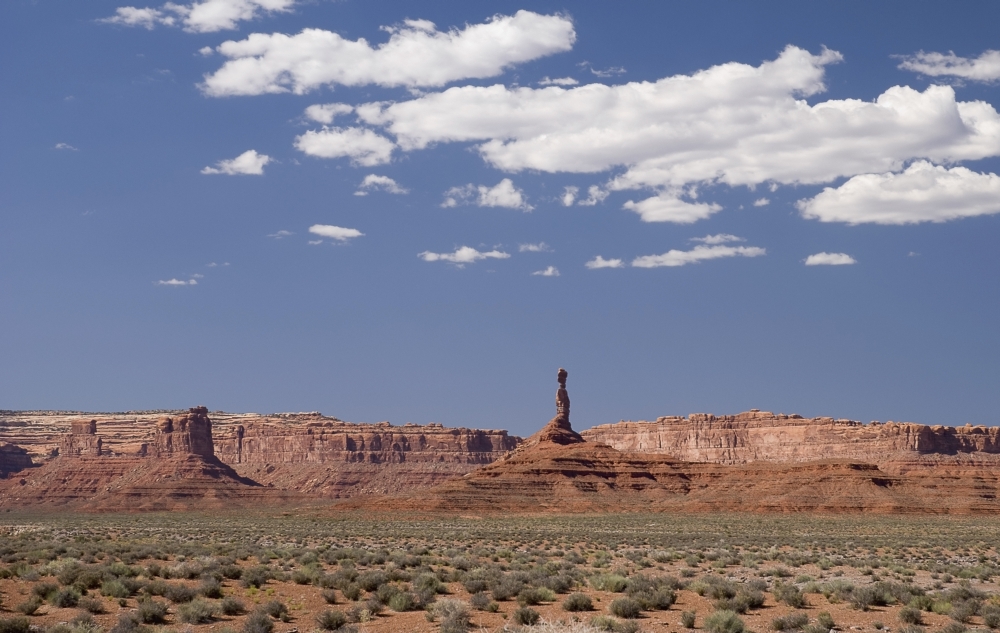 A Tall Rock Formation Along the Cliffs - Utah USA Poster Print, 38 x 24