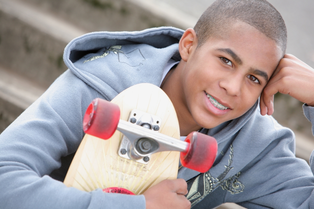 A Boy with A Skateboard - Oregon USA Poster Print