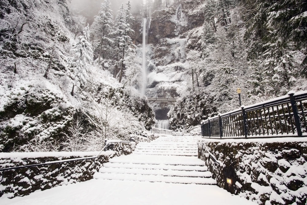 DPI1871396 Columbia River Gorge National Scenic Area Oregon United States of America Snow Poster Print, 19 x 12