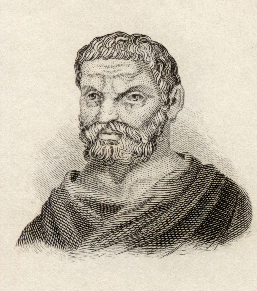 Thales of Miletus Born Circa 624 Bc Died Circa 546 Bc Pre-Socratic Greek Philosopher From Miletus One of the Seven Sag 1 Poster Print, 13 x 15
